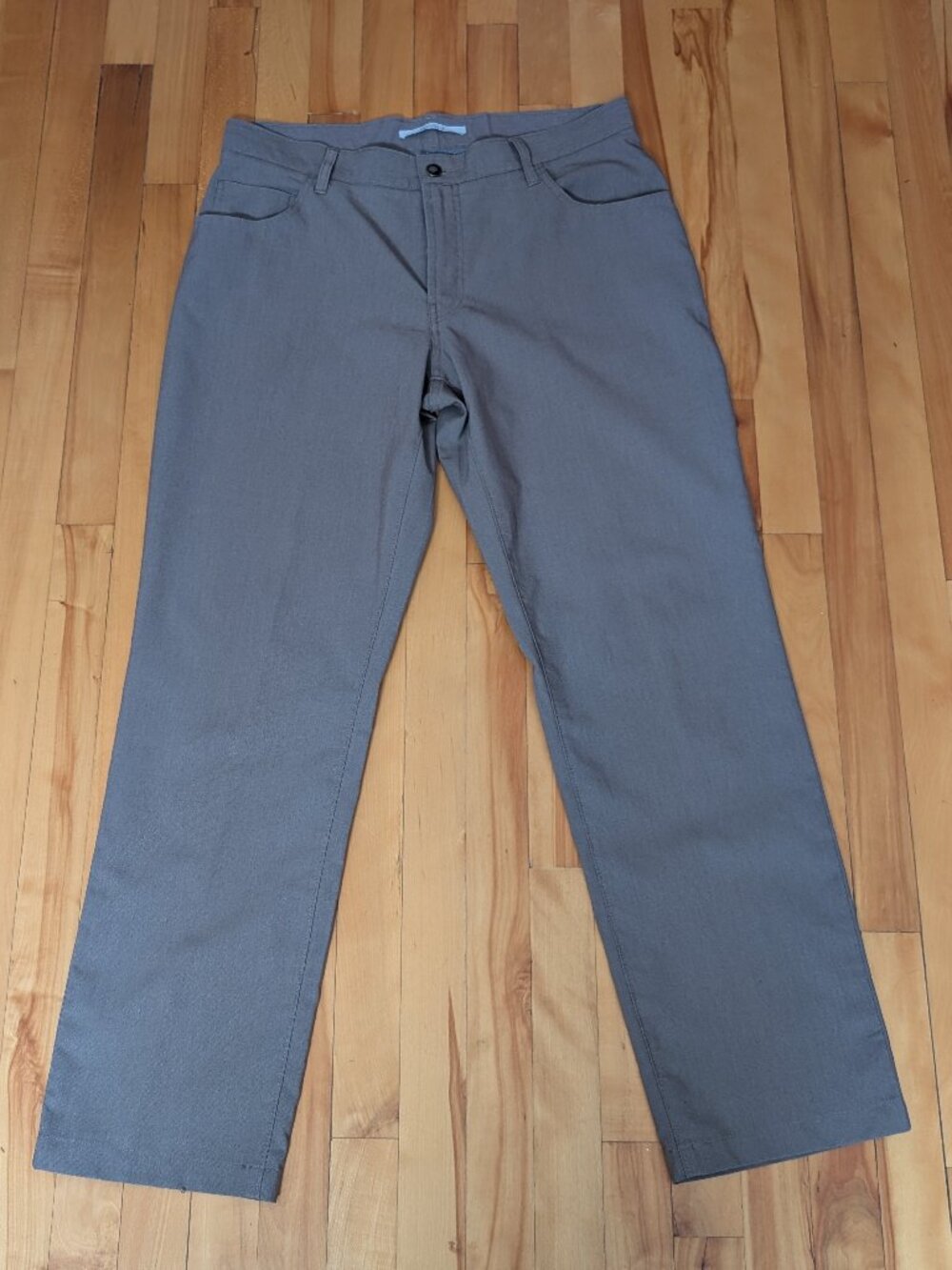 Perry Ellis Portfolio 34X32 Men’s Taupe-Beige Chino Pants - Straight Fit